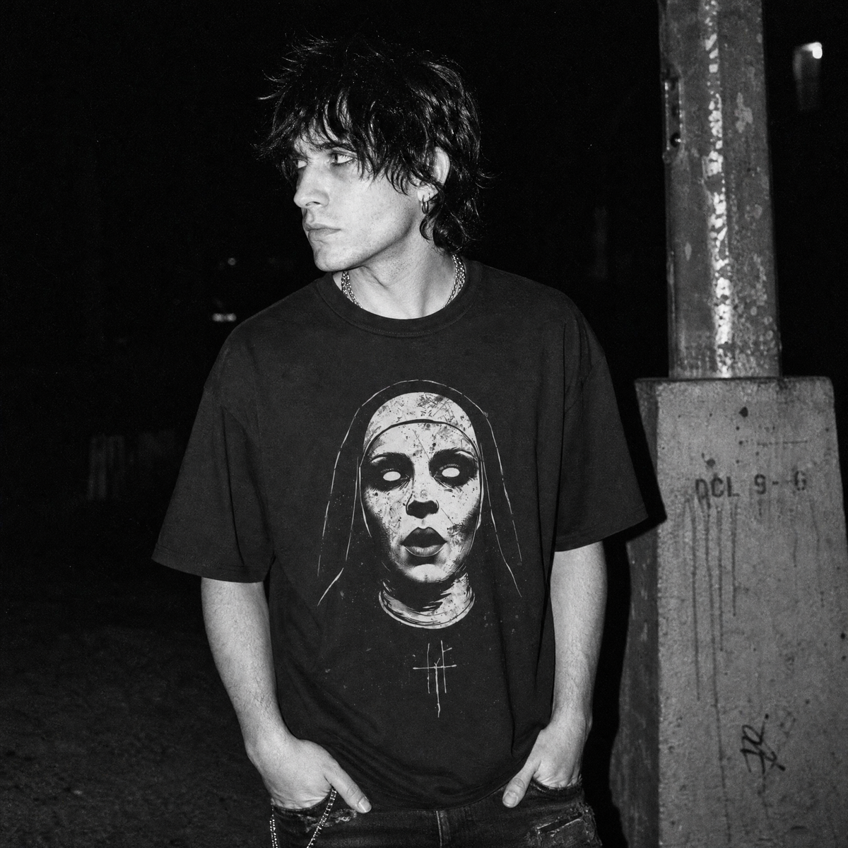 Possessed Nun T-Shirt – Gothic Religious Horror Graphic Tee