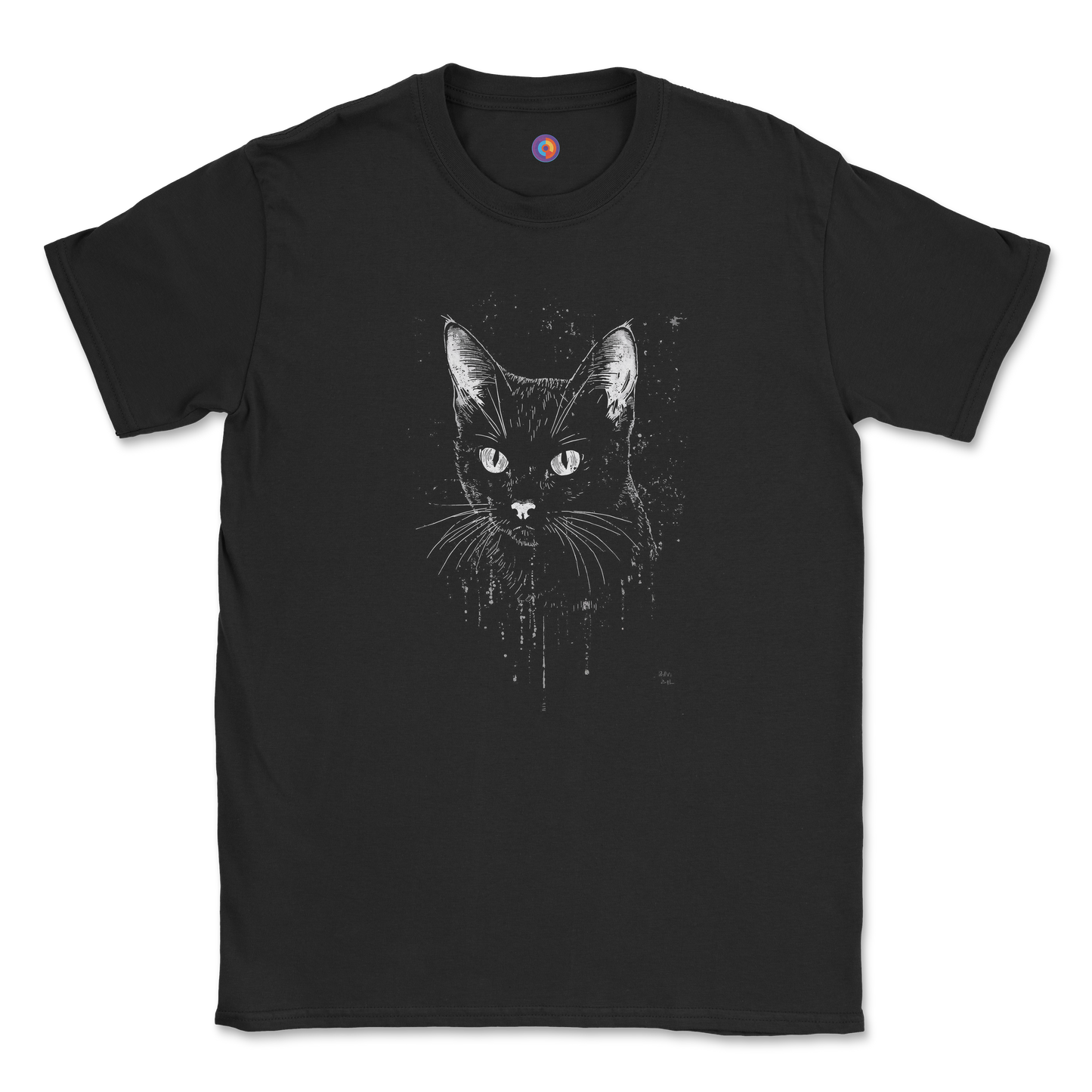 Black Cat T-Shirt β Dark Aesthetic Cat Design