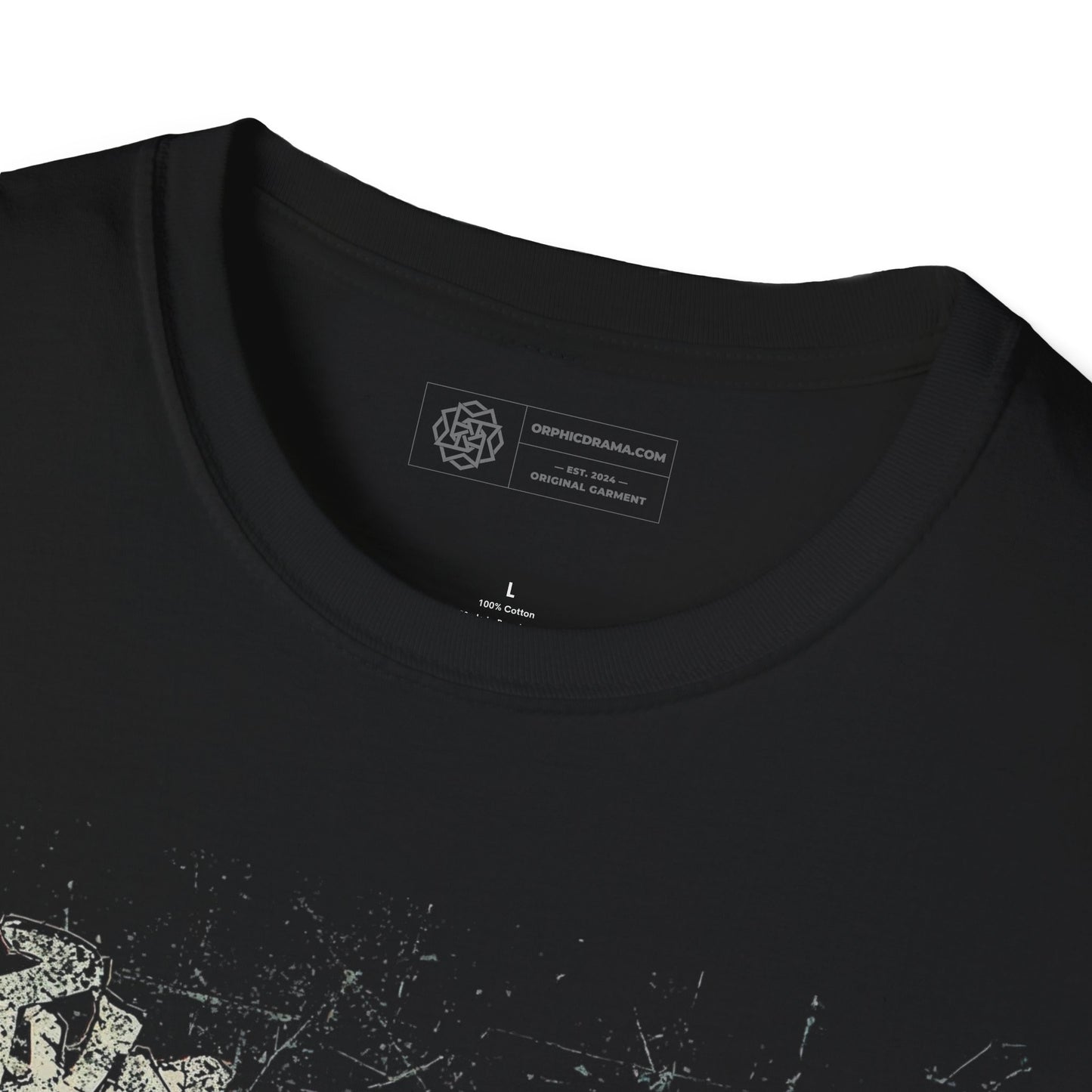 Grunge Gothic Portrait T-Shirt β Japanese Script