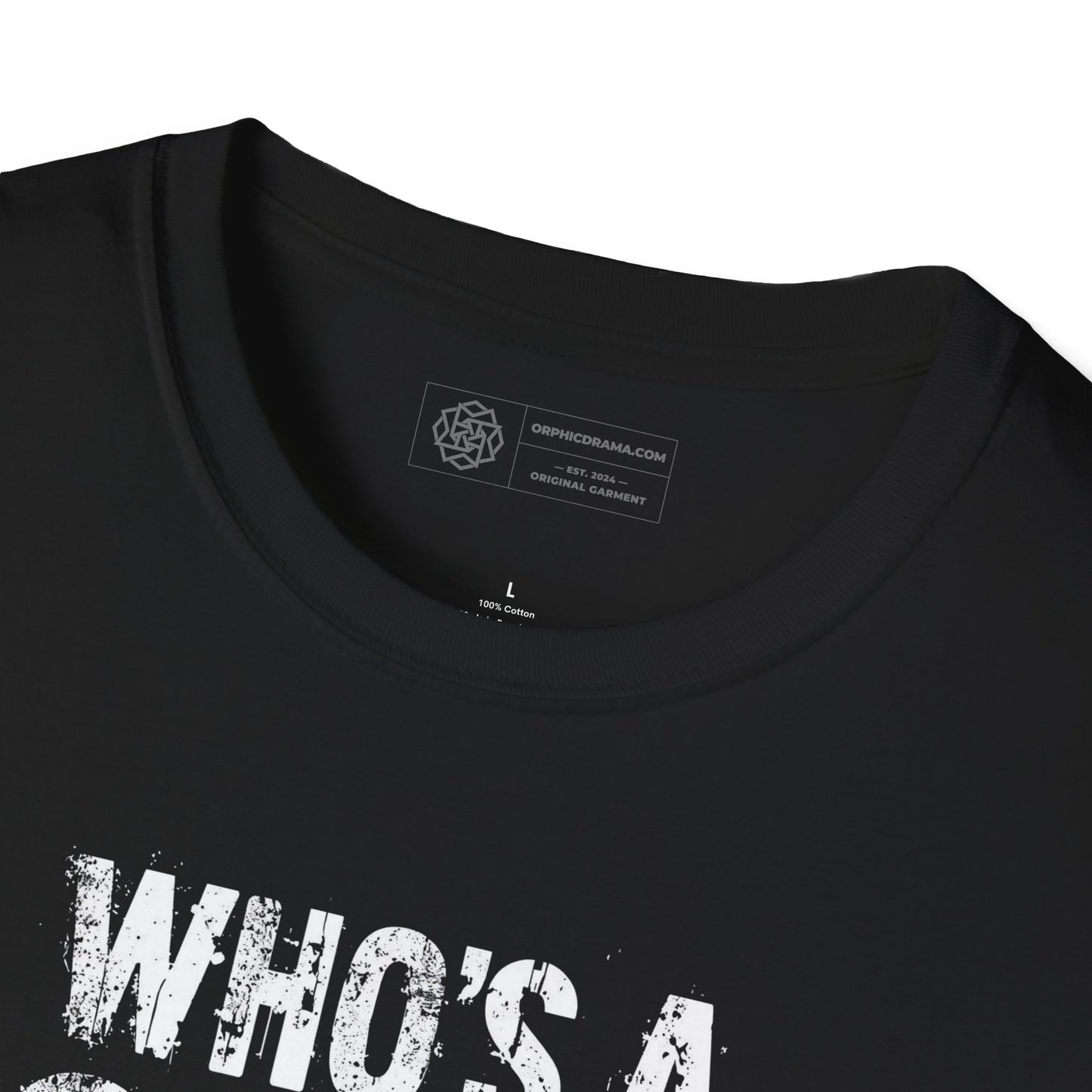 Who’s A Good Boy T-Shirt – Distressed Text Design