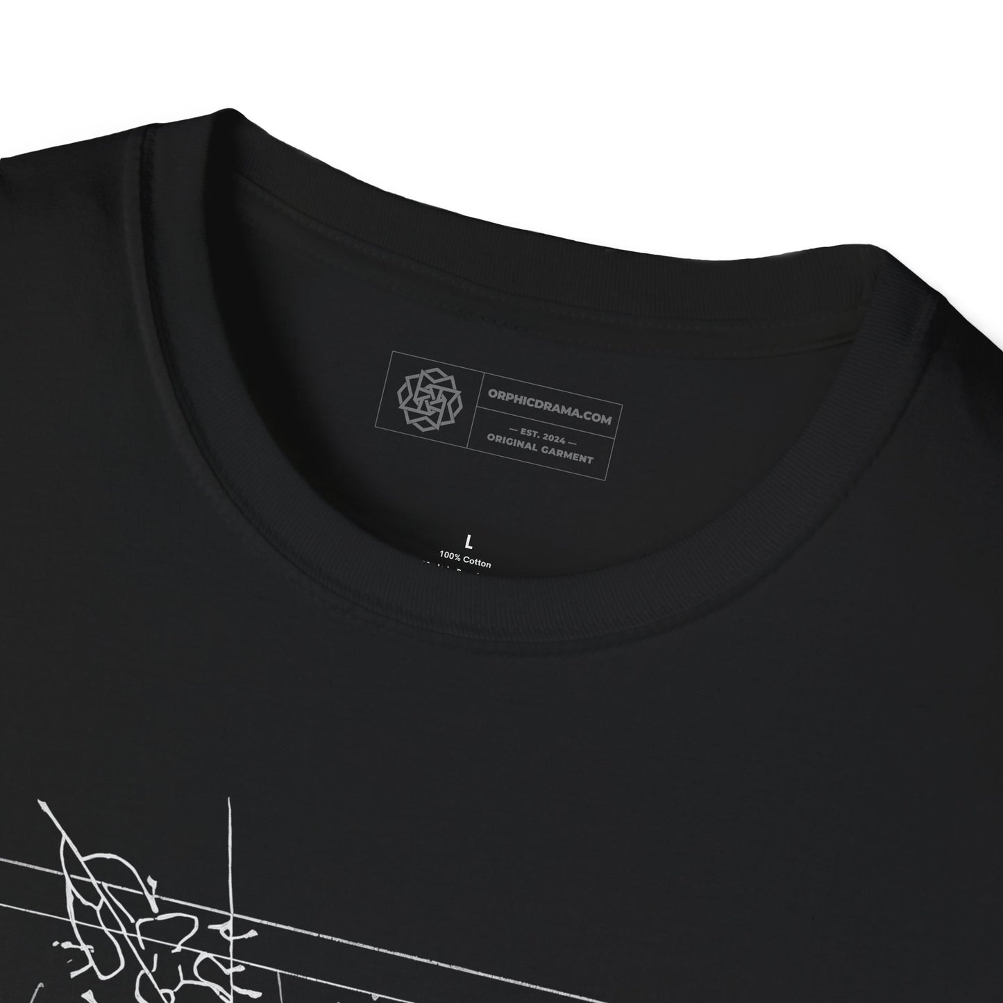Fracture Study T-Shirt - Abstract Line Art Graphic Tee