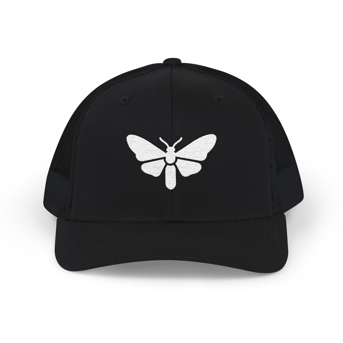 Moth Snapback Trucker Cap β Embroidered Minimal Insect Logo