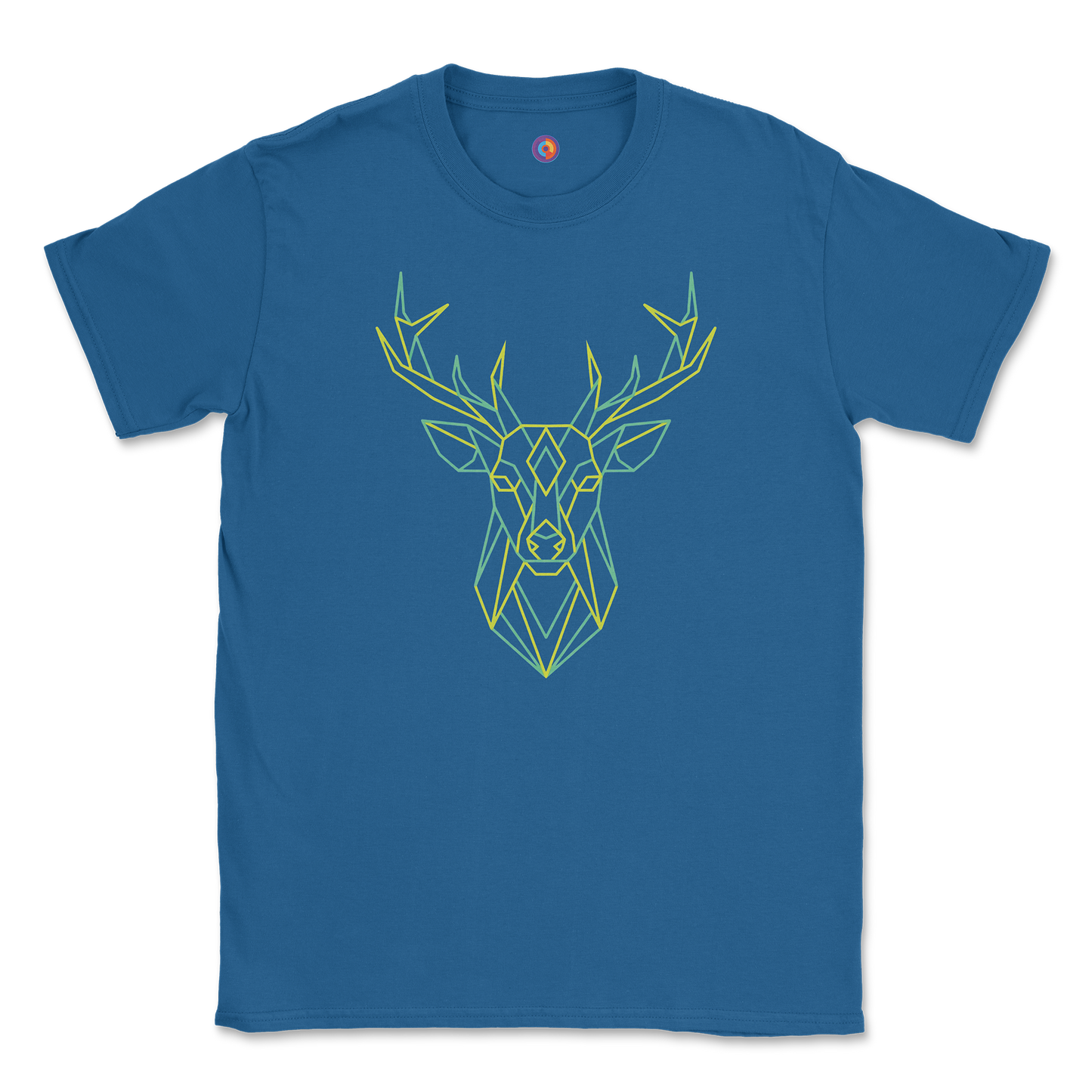 Geometric Deer T-Shirt - Modern Line Art Stag Design
