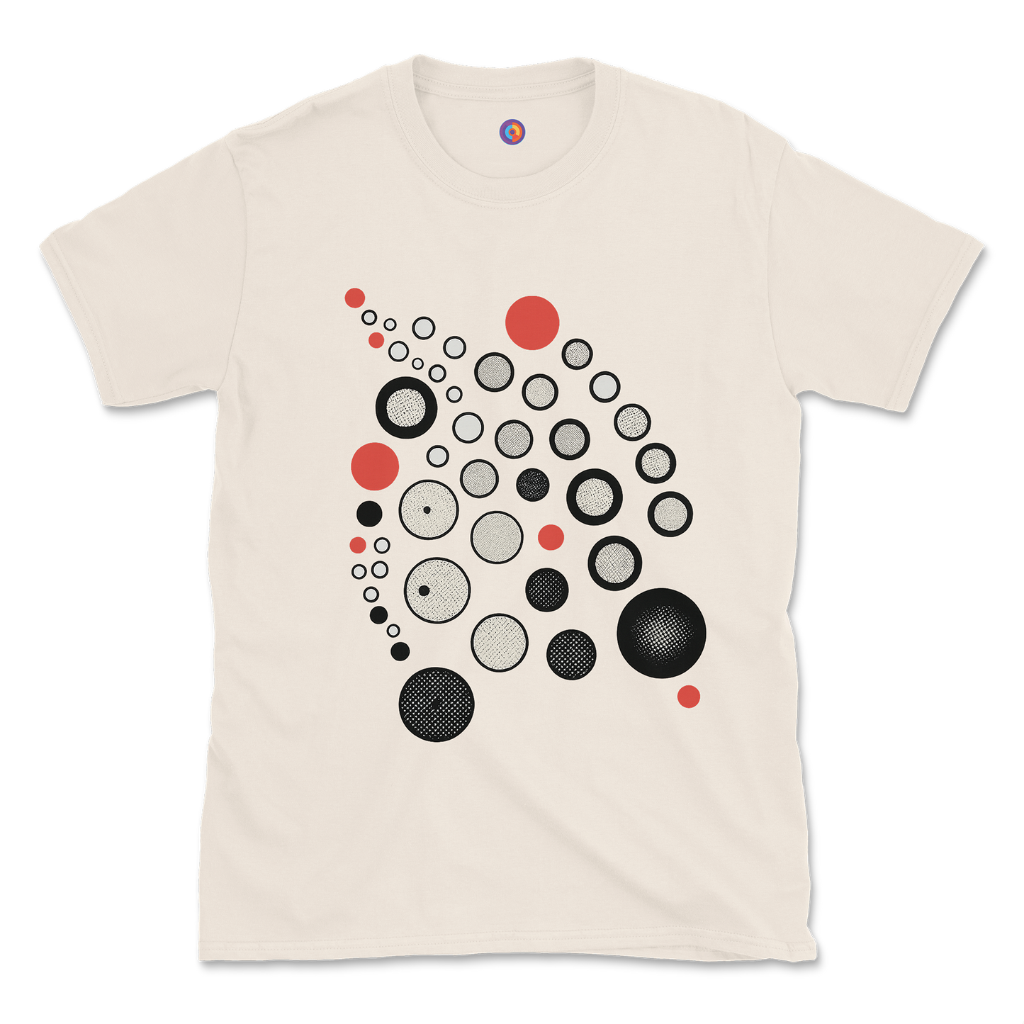 Halftone Rings – Abstract Circles T-Shirt