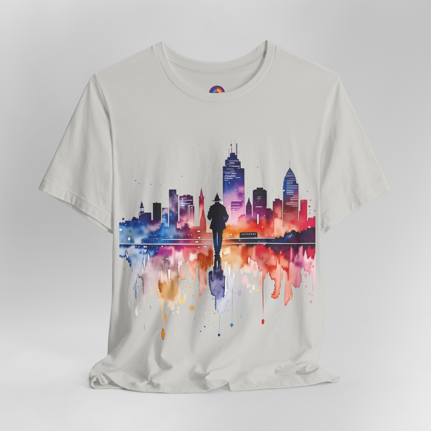 Urban Skyline - Watercolor Painting T-Shirt