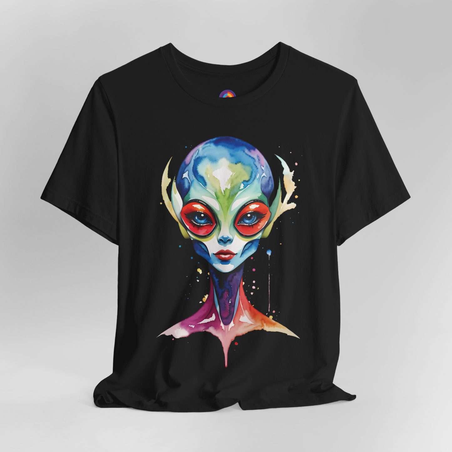 Celestial Beauty - Watercolor Alien T-Shirt