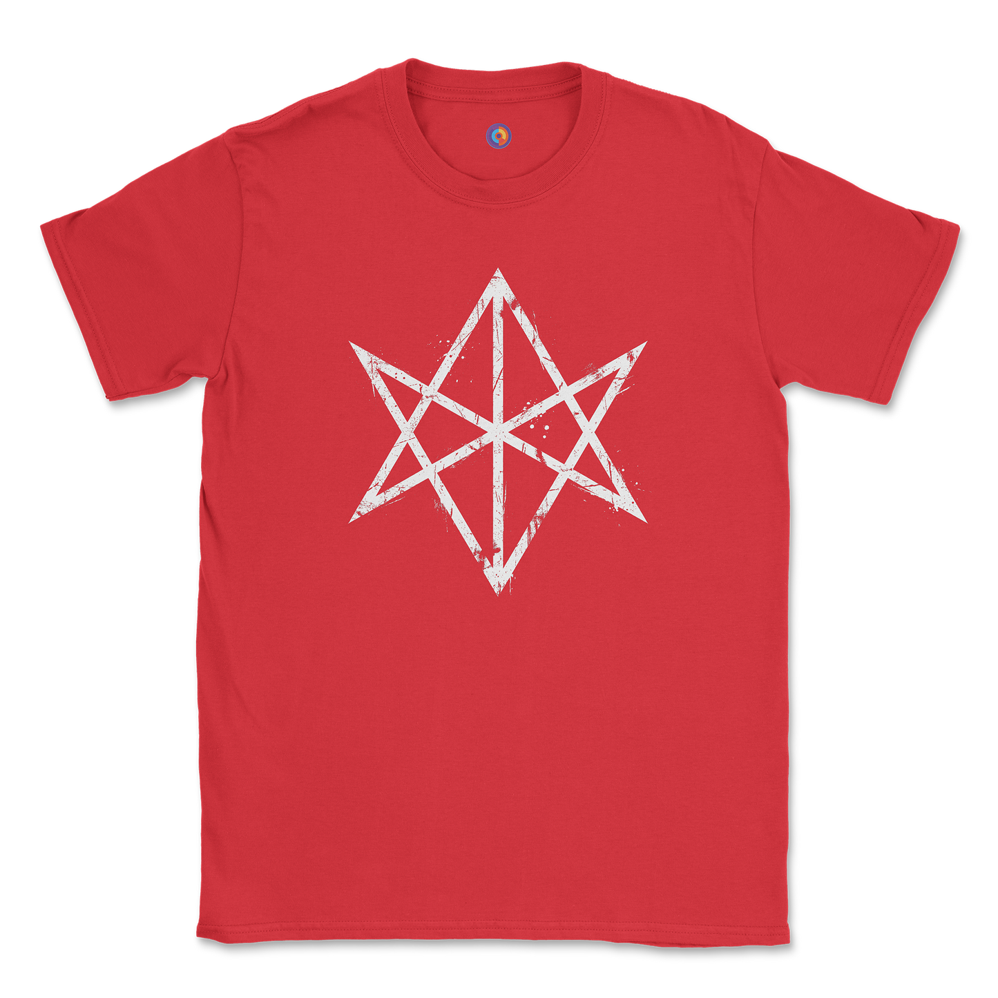 Unicursal Hexagram T-Shirt – Distressed Occult Symbol Tee