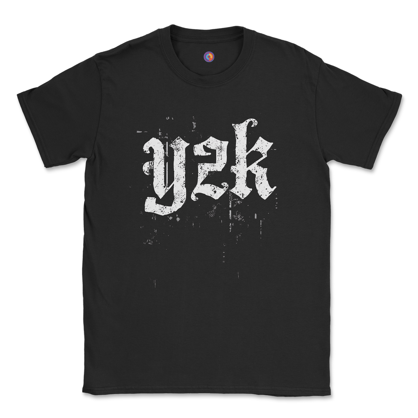 Y2K Gothic Grunge T-Shirt β Distressed Old English Design