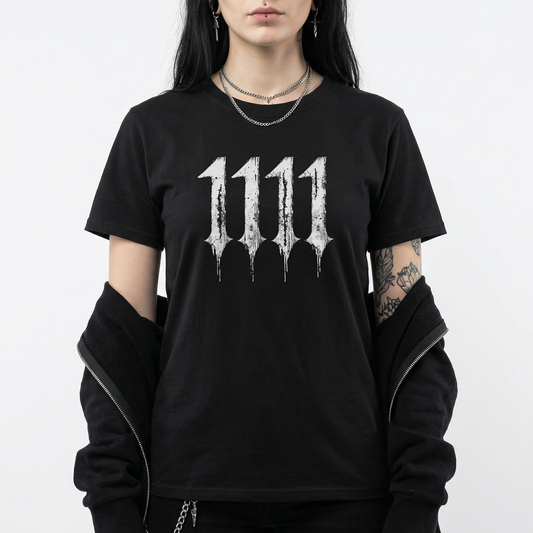 1111 T-Shirt – Gothic Numeral Design