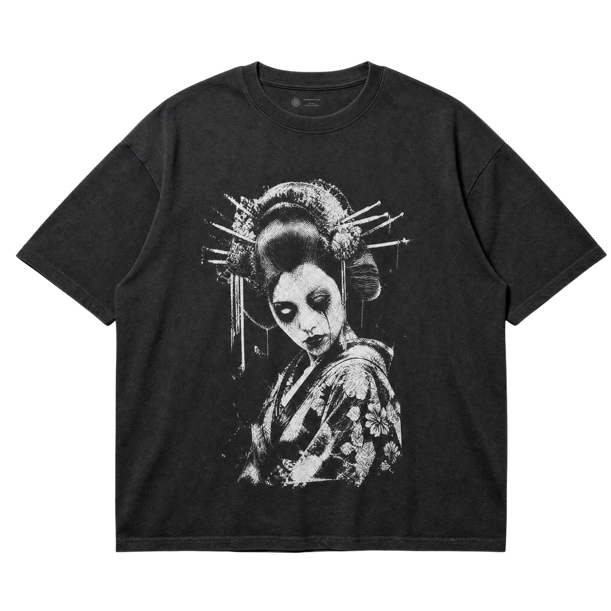 Gothic Geisha T-Shirt – Dark Japanese Illustration Tee