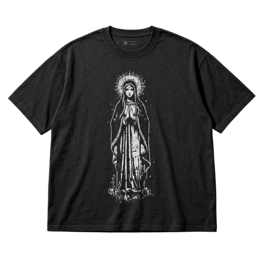 Virgin Mary T-Shirt – Gothic Religious Illustration