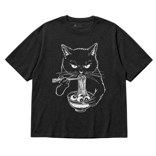 Ramen Cat T-Shirt - Eyeball Ramen Graphic