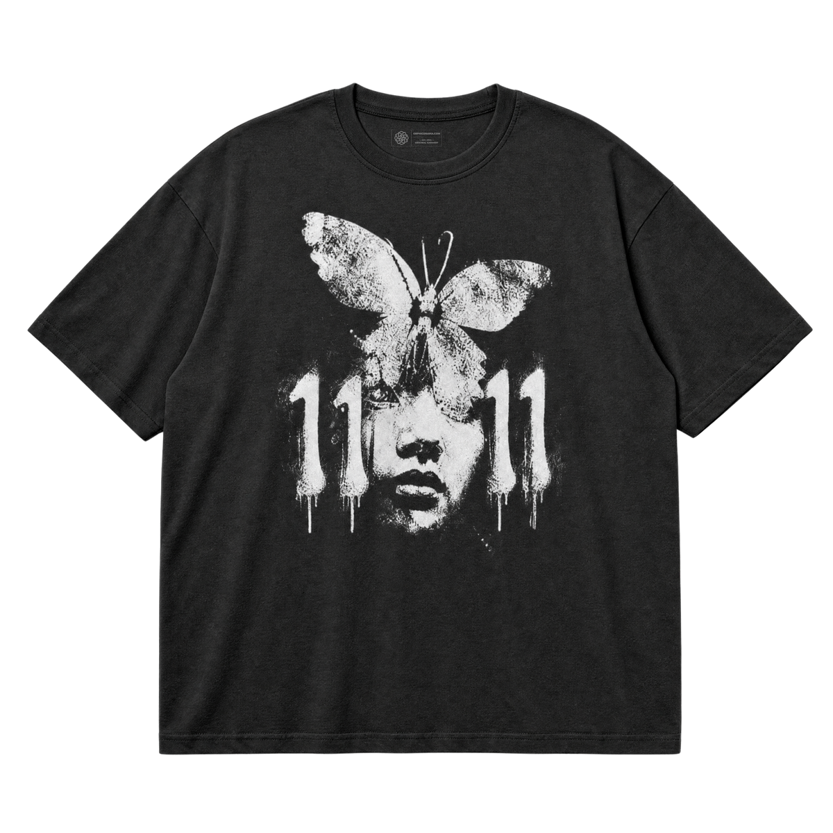 11 11 T-Shirt – Grunge Butterfly Angel Number Graphic