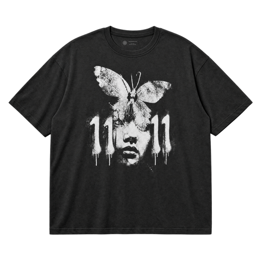 11 11 T-Shirt – Grunge Butterfly Angel Number Graphic
