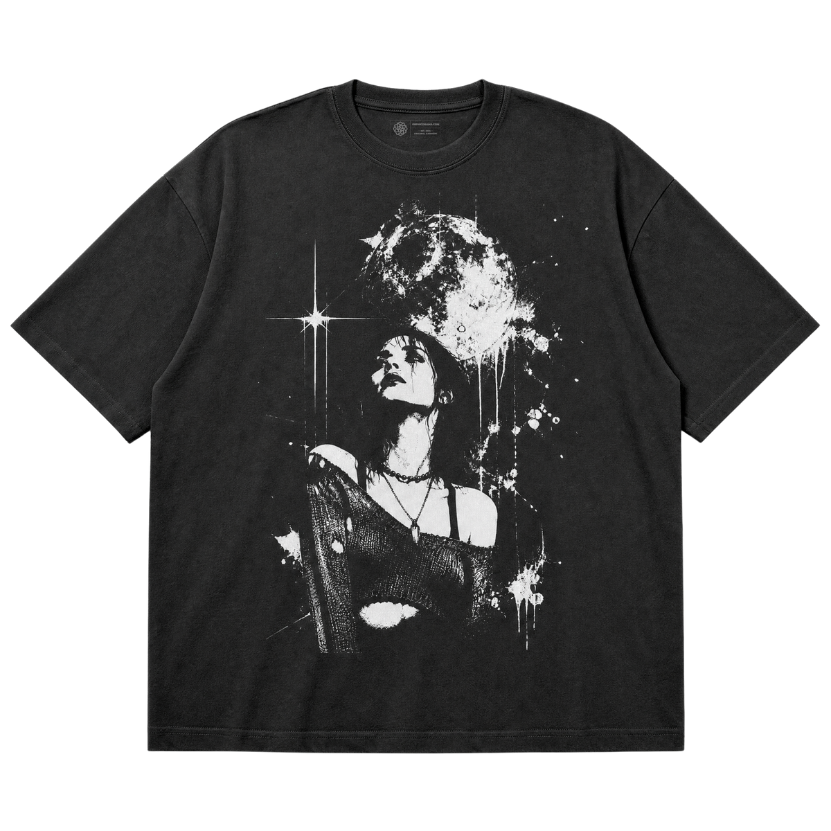 Moonlit Muse T-Shirt – Nu Grunge Celestial Graphic