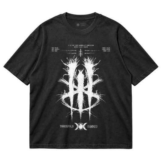 Number 3 T-Shirt – Dark Symbolic Distortion Design