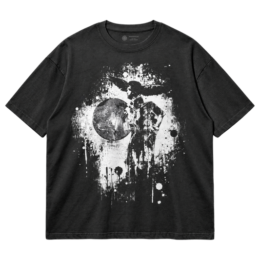 Lunar Collapse – Abstract Grunge Art T-Shirt
