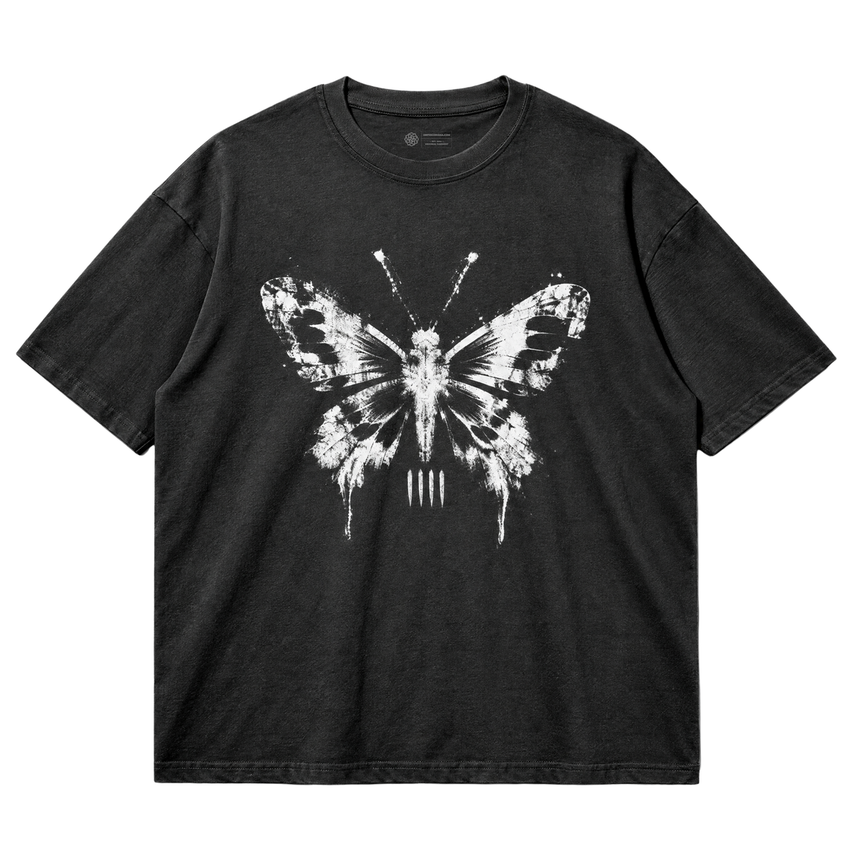 Death Moth T-Shirt - Distressed Grunge Moth Graphic
