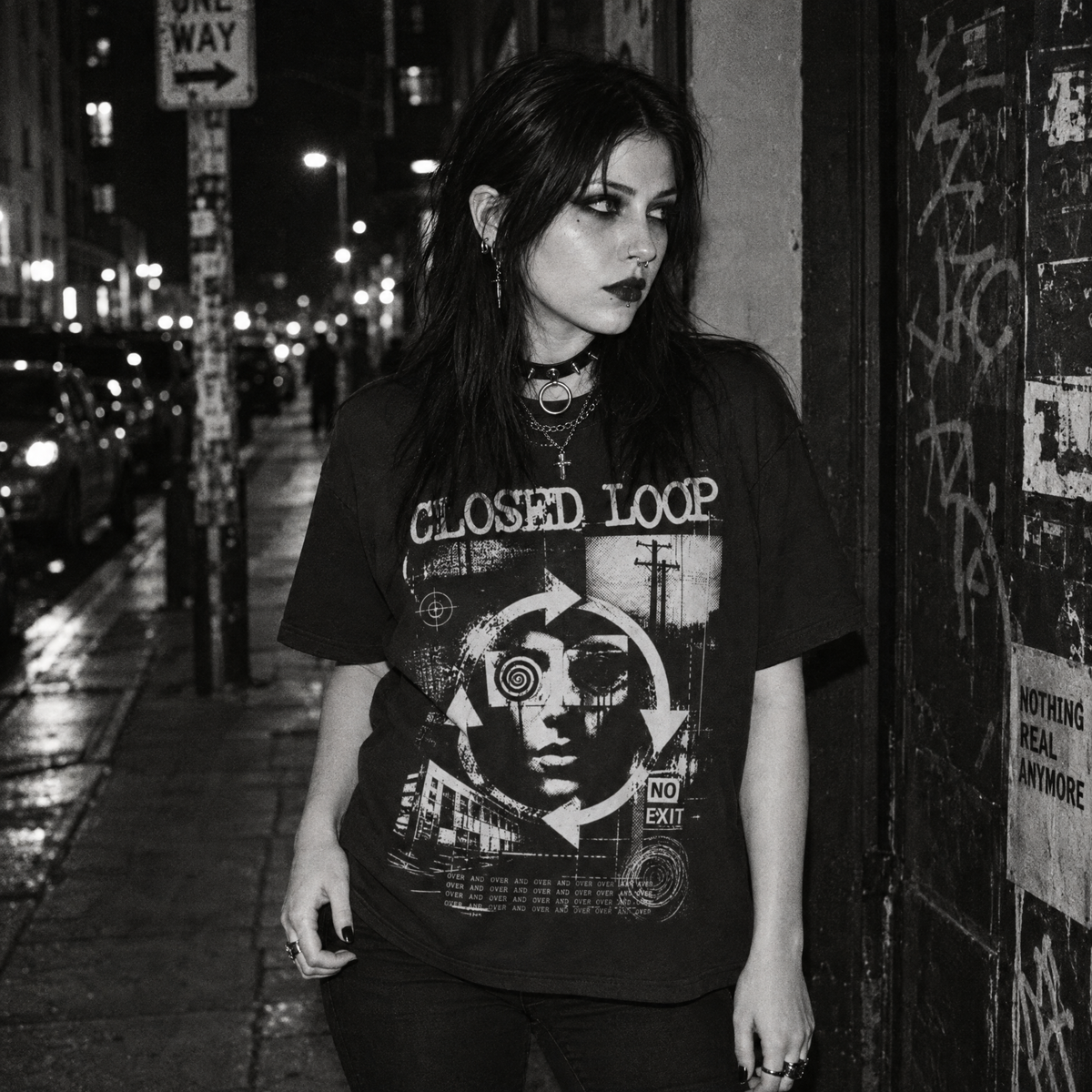 Closed Loop T-Shirt - No Exit Grunge Graphic