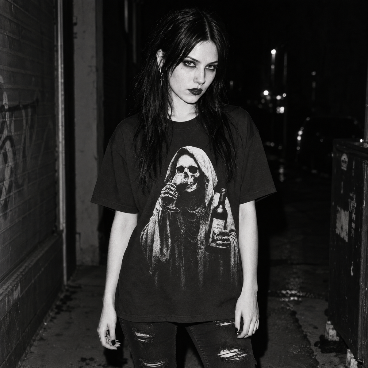 Grim Reaper Wine T-Shirt