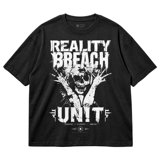 Reality Breach Unit T-Shirt - Distressed Grunge Skull Graphic
