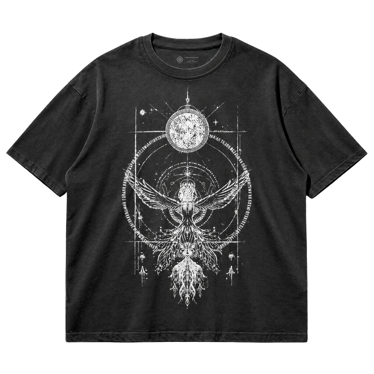 Celestial Phoenix T-Shirt - Occult Winged Symbol Graphic