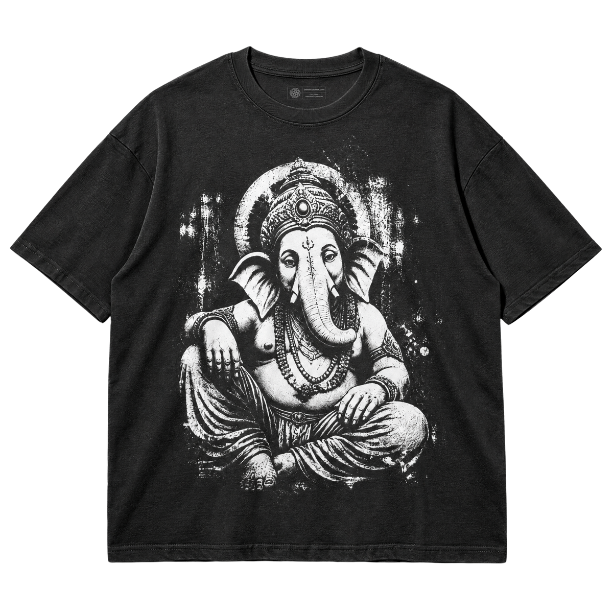Ganesha T-Shirt - Distressed Hindu Deity Graphic
