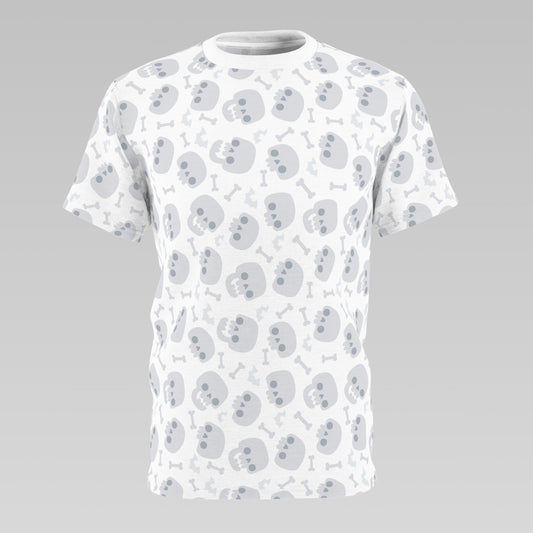 White Skull Pattern T-Shirt