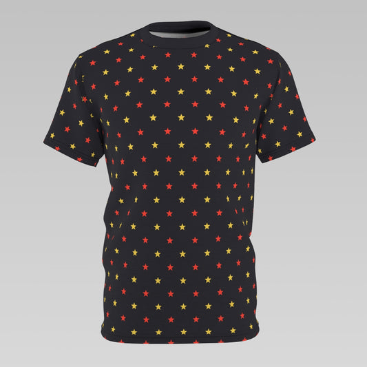 Black Stars Pattern T-Shirt