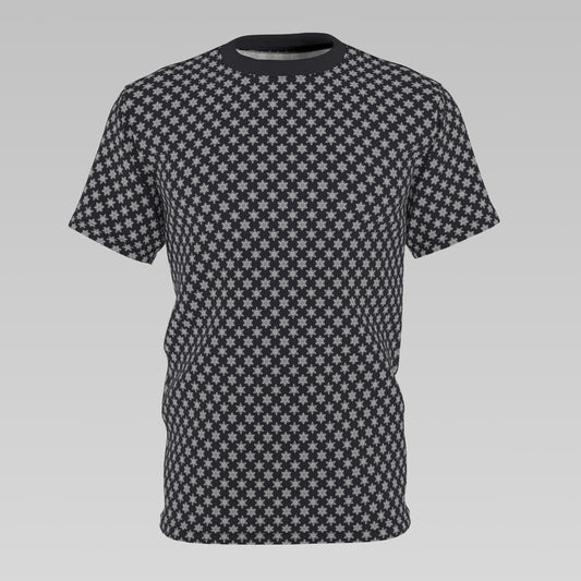 Black Snowflakes Pattern T-Shirt