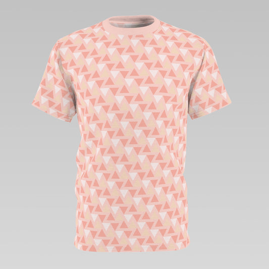 Pale Coral Triangle Pattern T-Shirt