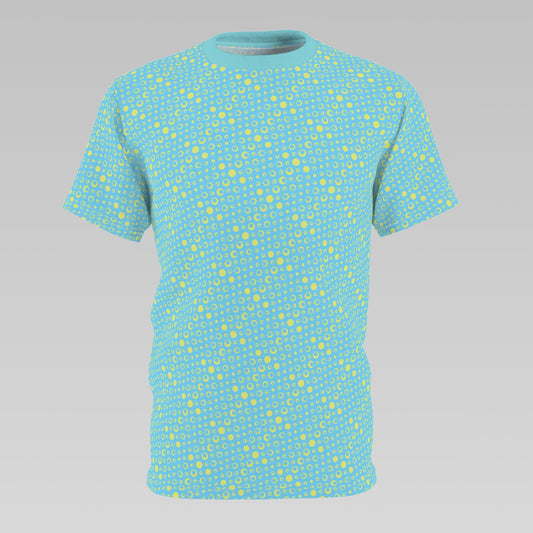 Sky Blue Circle Pattern T-Shirt