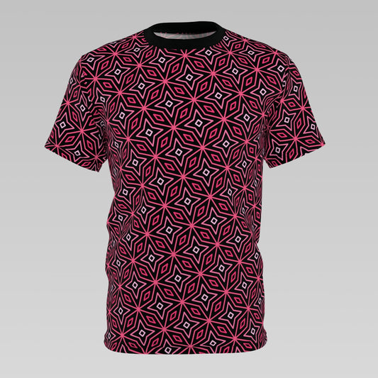 Pink Star Tile Pattern T-Shirt