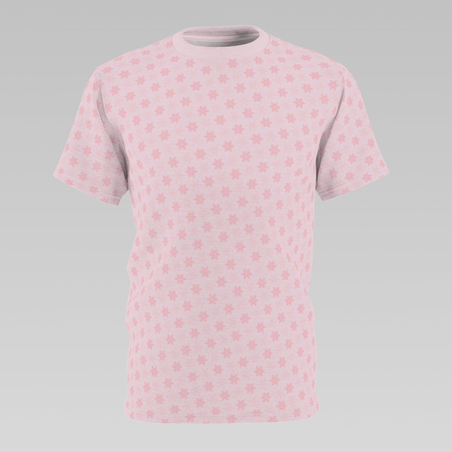 Soft Pink Snowflakes Pattern T-Shirt