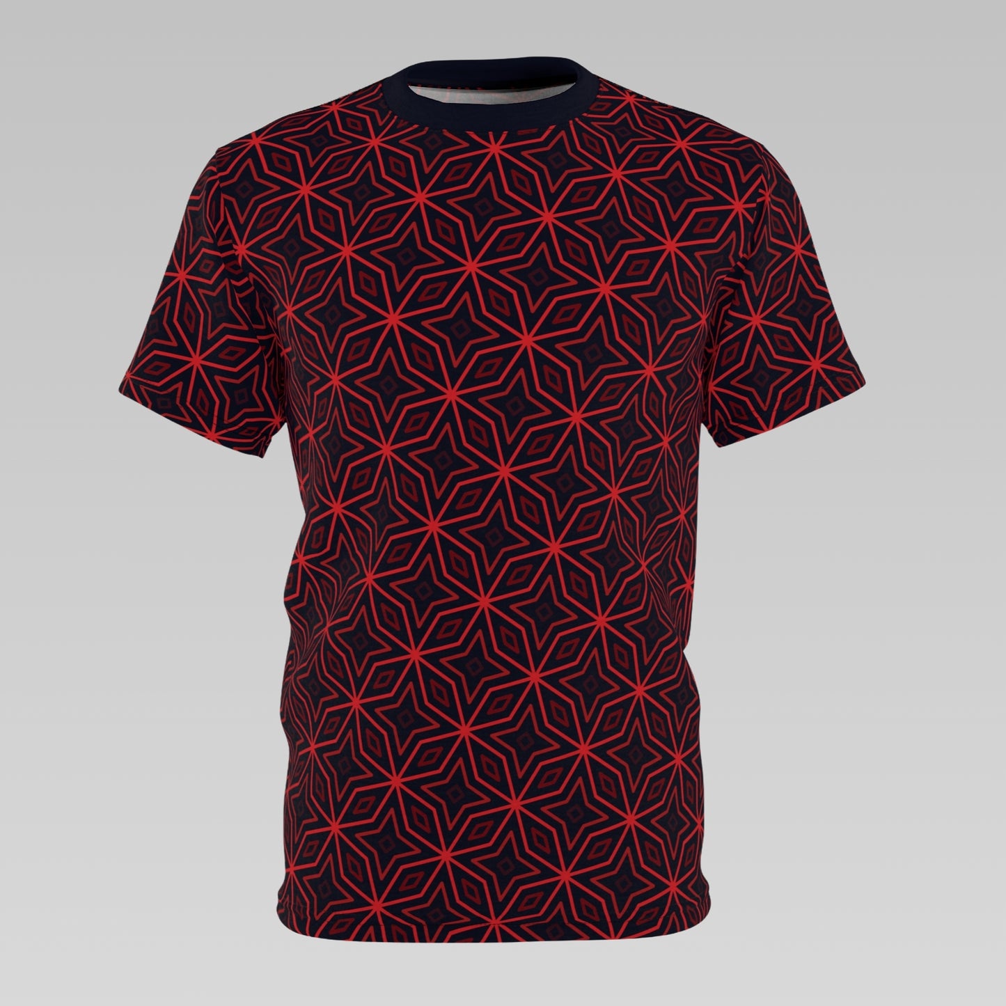 Red Star Tile Pattern T-Shirt