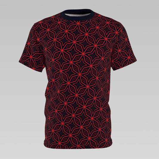 Red Star Tile Pattern T-Shirt