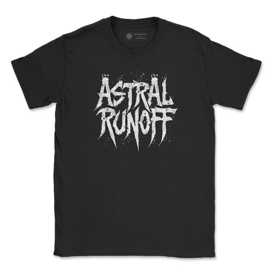 Astral Runoff T-Shirt – Gothic Typography Tee