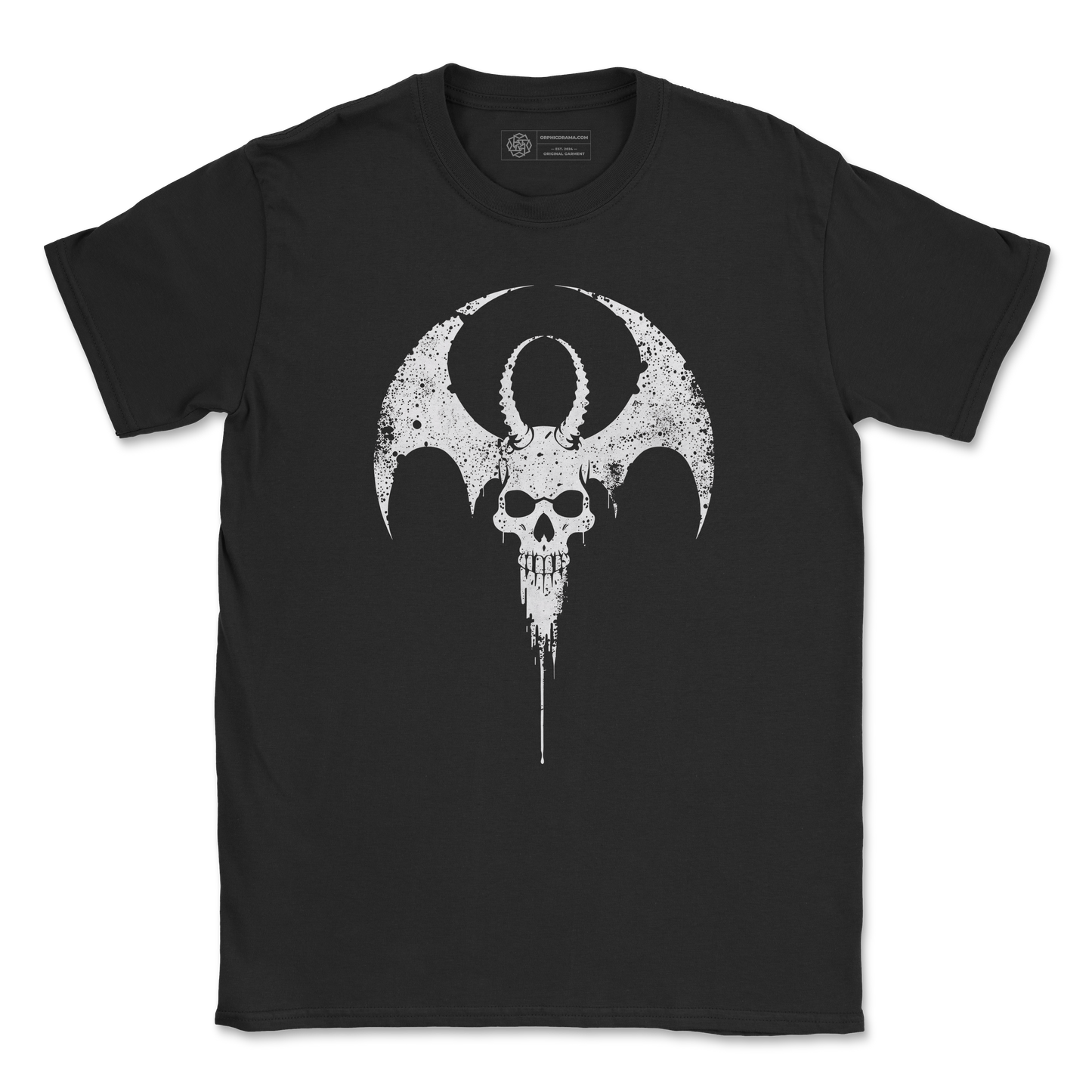Bat Skull T-Shirt – Occult Winged Sigil Graphic