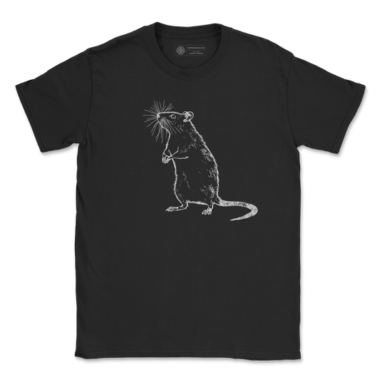 Black Rat T-Shirt - Minimalist Graphic