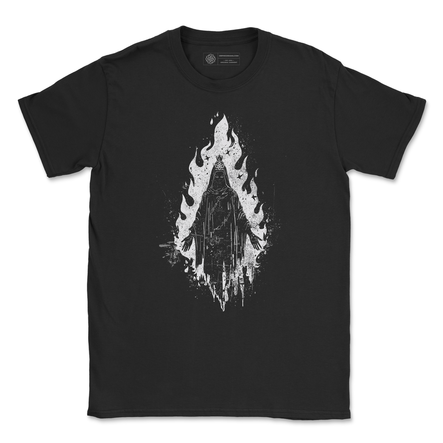 Burning Specter T-Shirt – Distressed Dark Spirit Graphic