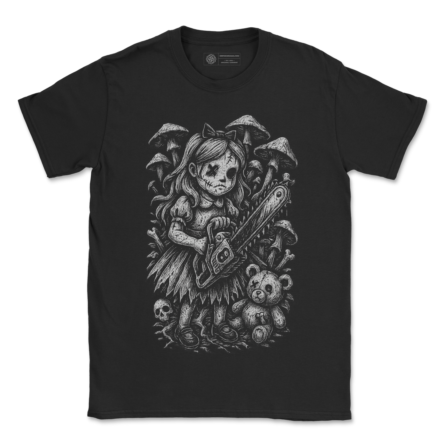 Creepy Chainsaw Doll - Horror T-Shirt