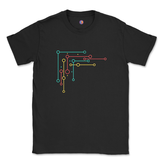 Circuit Corner T-Shirt – Minimal Tech Line Art Tee
