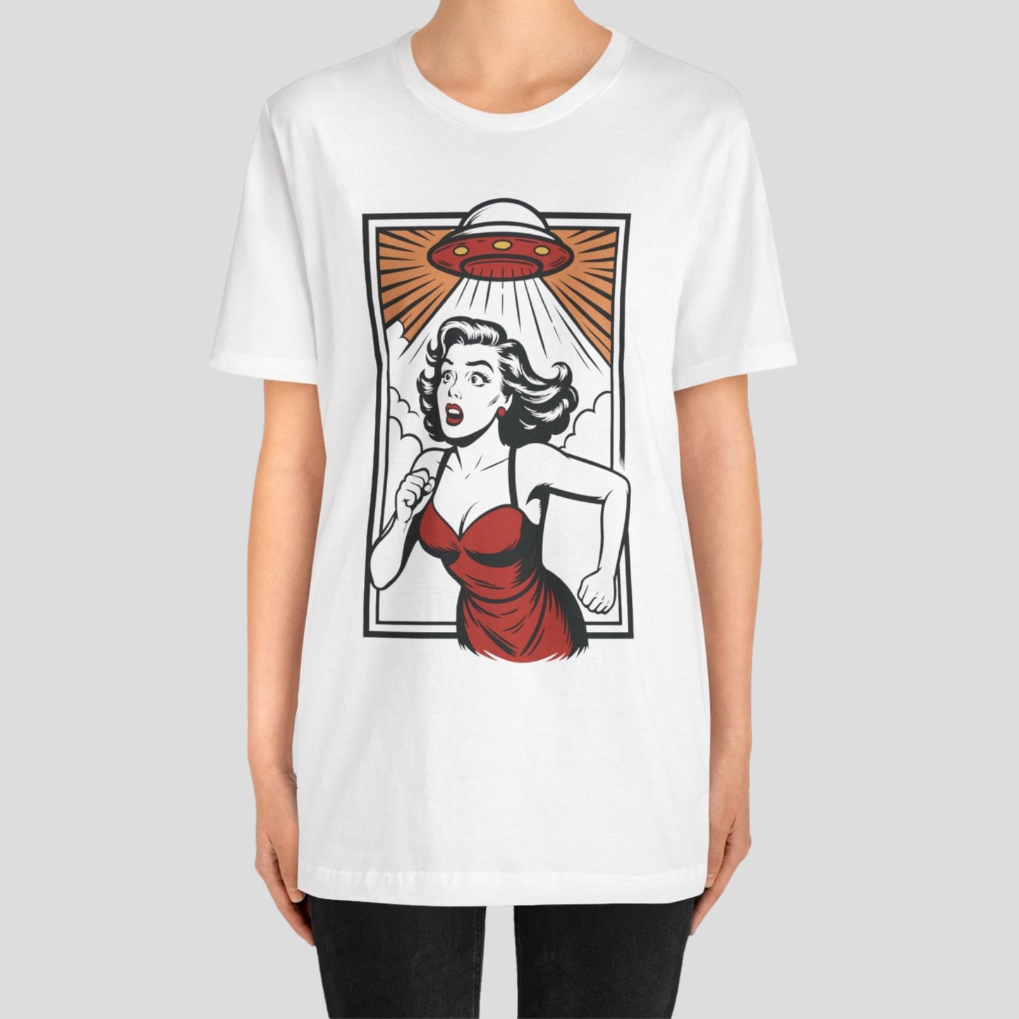 Alien Abduction T-Shirt – Pop Art Woman