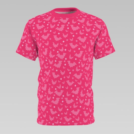 Hot Pink Bat Pattern T-Shirt