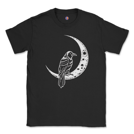 Crow on Crescent Moon T-Shirt