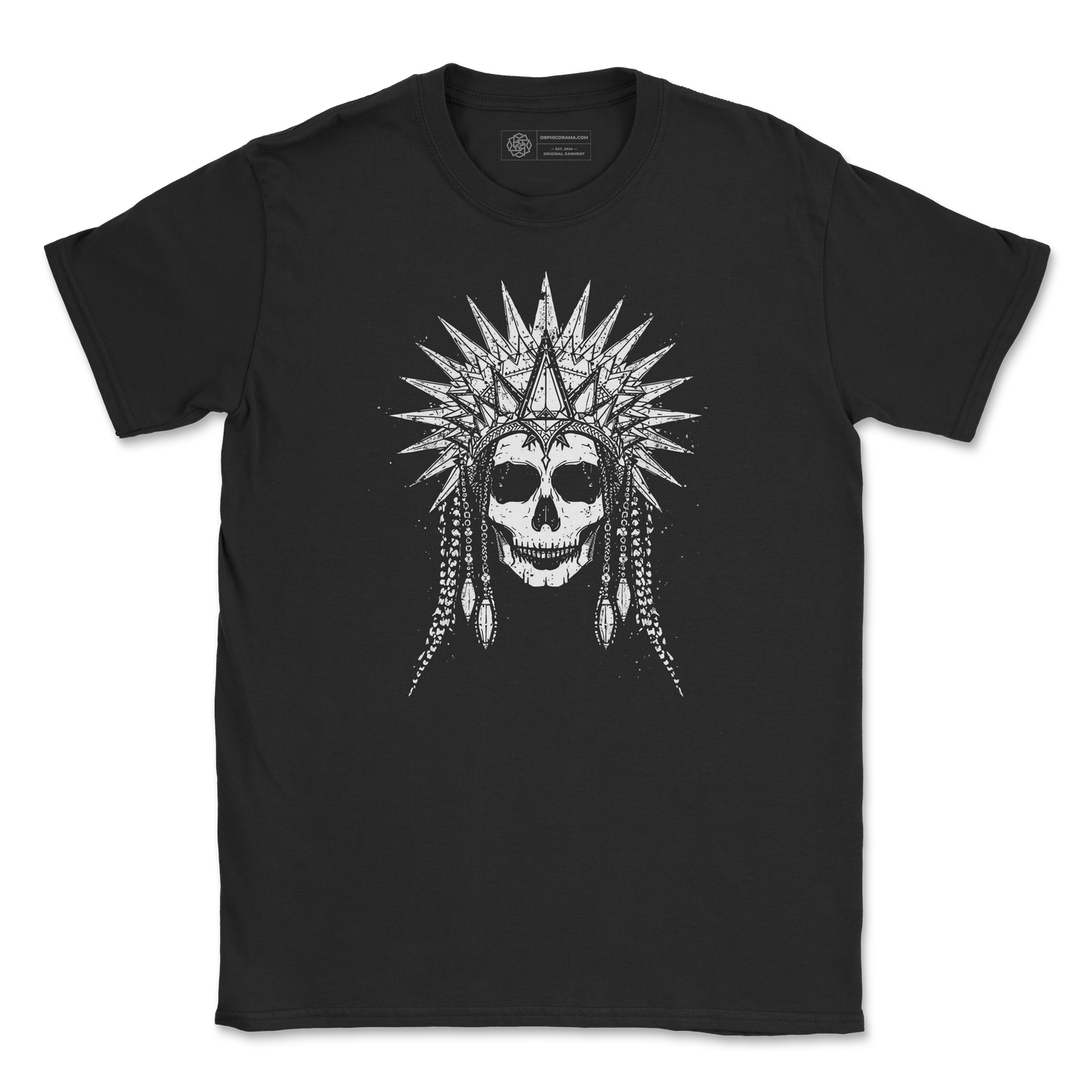 Crowned Skull T-Shirt - Gothic Spike Crown Graphic Tee