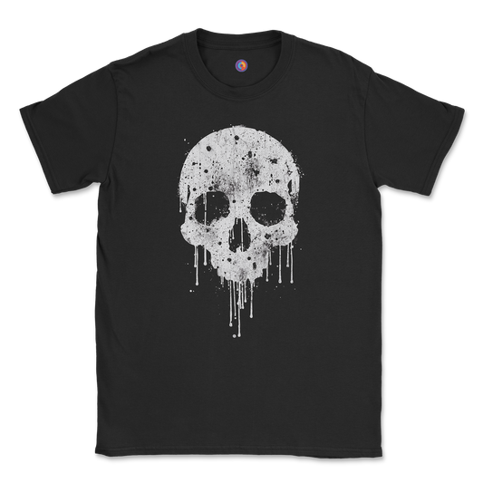 Dripping Skull – Grunge Gothic Minimalist T-Shirt