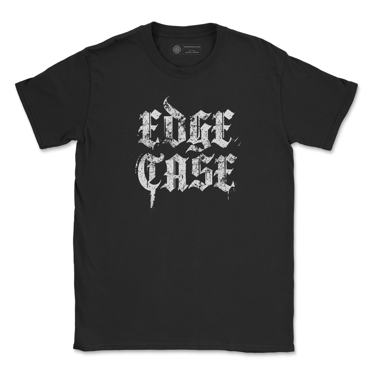Edge Case T-Shirt - Gothic Script Graphic Tee