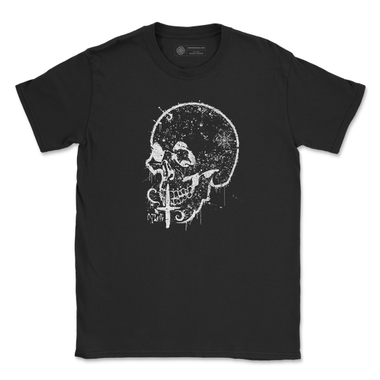Eroded Skull T-Shirt – Cracked Grunge Bone Art