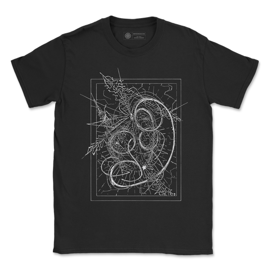Fracture Study T-Shirt - Abstract Line Art Graphic Tee